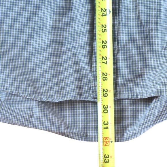 Tommy Hilfiger Button Up Men's Shirt Long Sleeve Olive Green 100% Cotton VTG XL - Picture 9 of 10